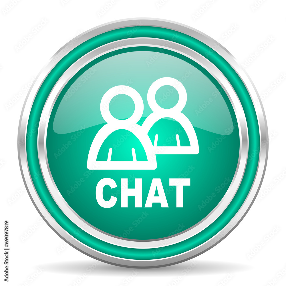 chat green glossy web icon chat green glossy web icon