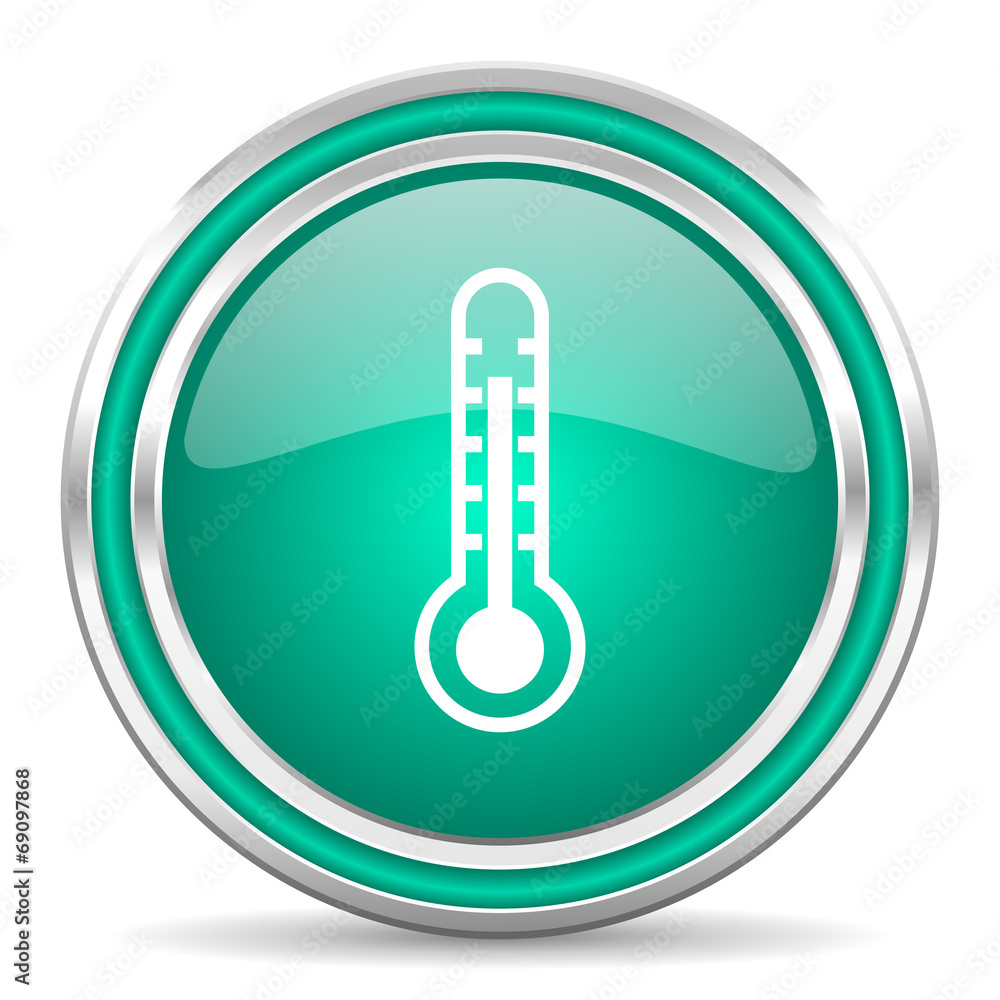 thermometer green glossy web icon thermometer green glossy web icon