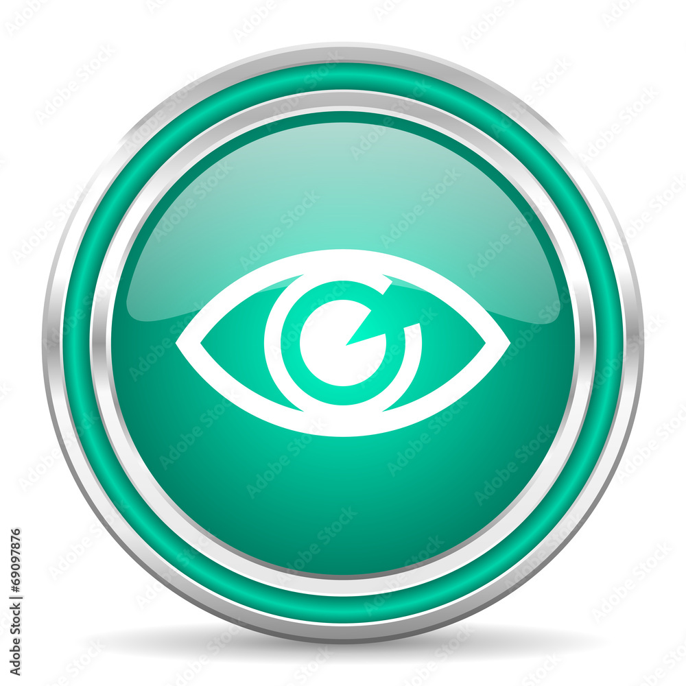 eye green glossy web icon eye green glossy web icon