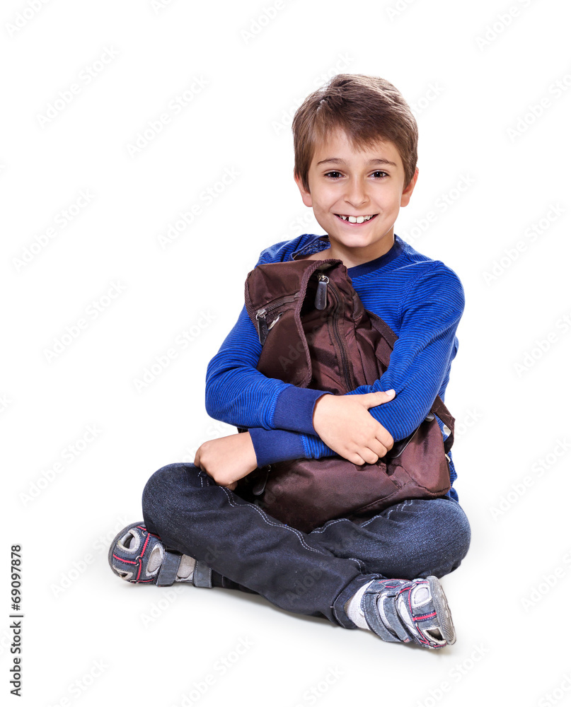 Happy boy isolated over a white backgorund Happy boy isolated over a white backgorund