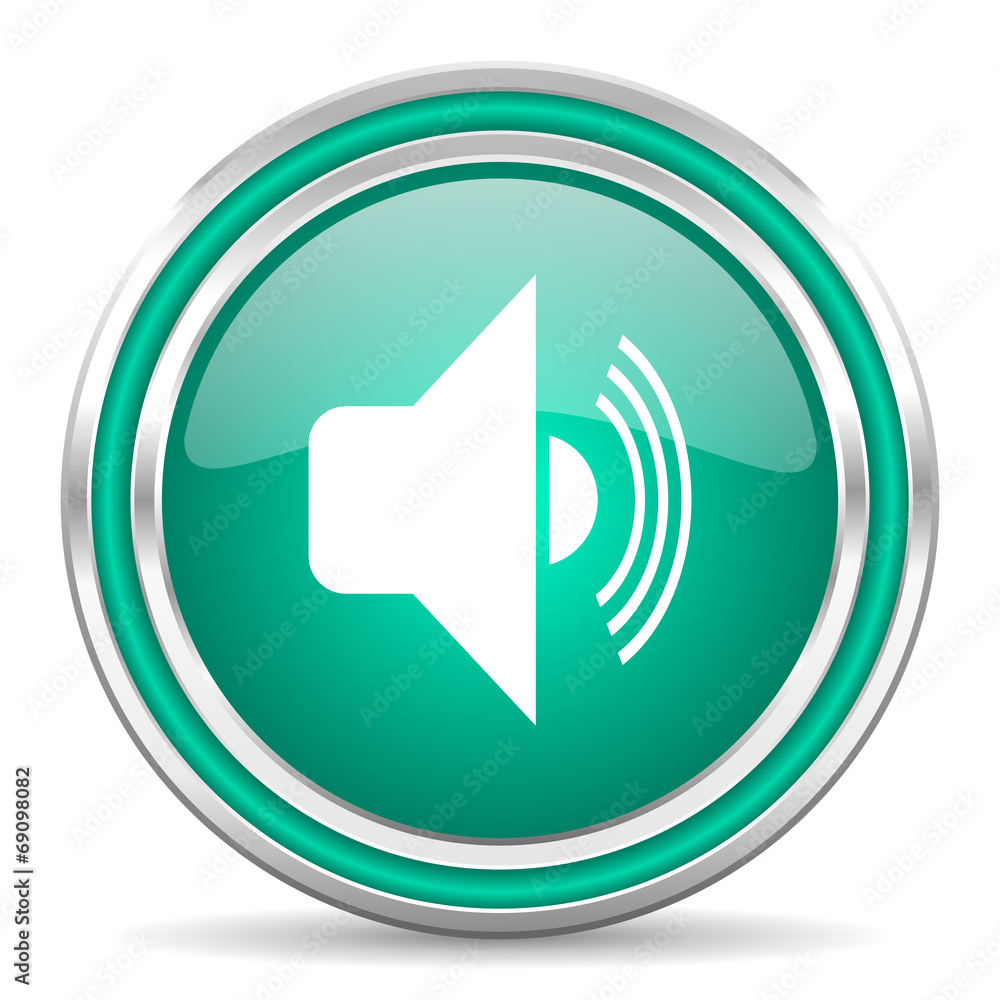 volume green glossy web icon volume green glossy web icon