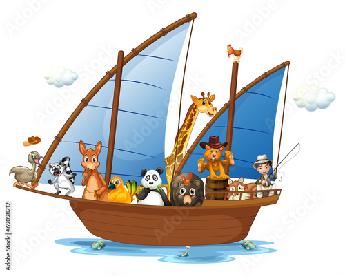 Animals on boat