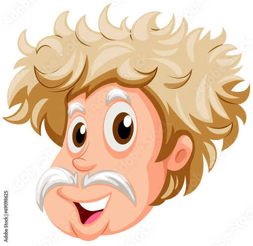 A head of an old man