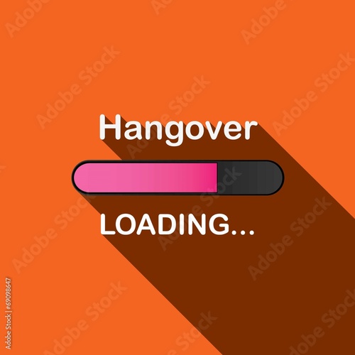 Long Shadow Loading Illustration - Hangover