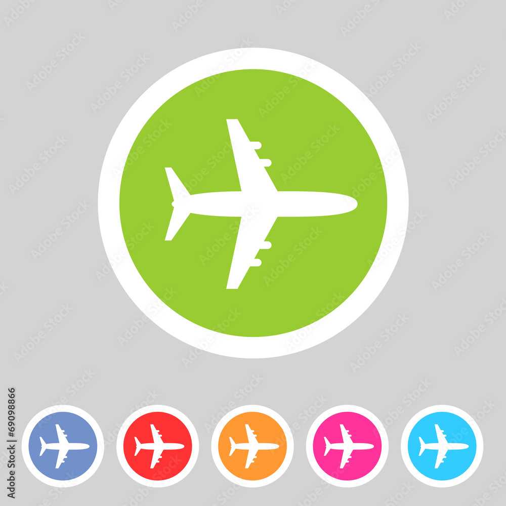 Airplane, plane flat icon