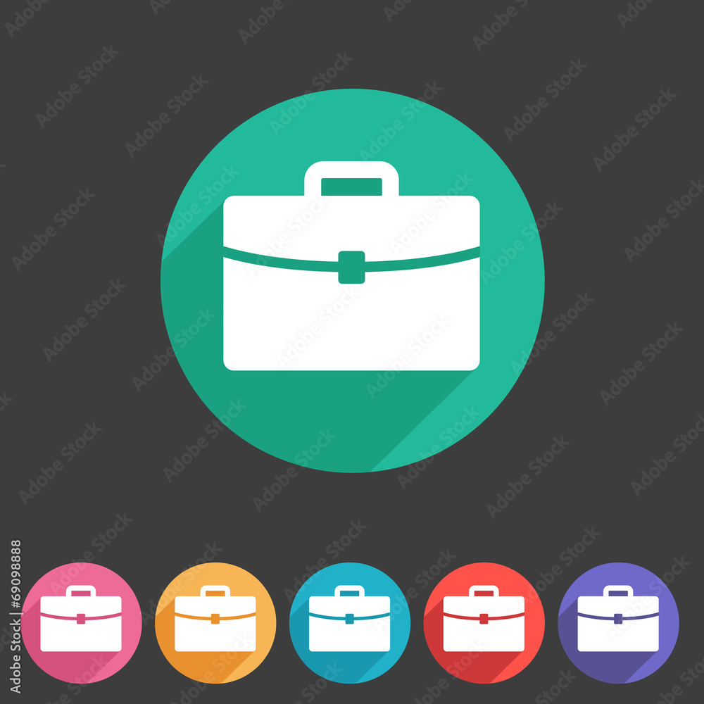 Briefcase portfolio flat icon Briefcase portfolio flat icon