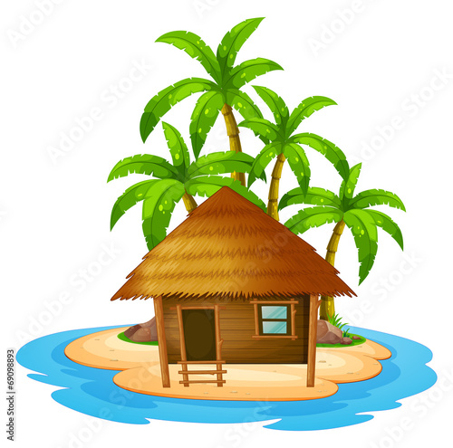 A small house in the island