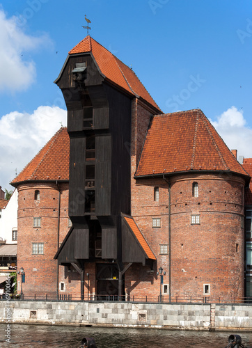 Medieval port crane in Gdansk, Poland #69100664