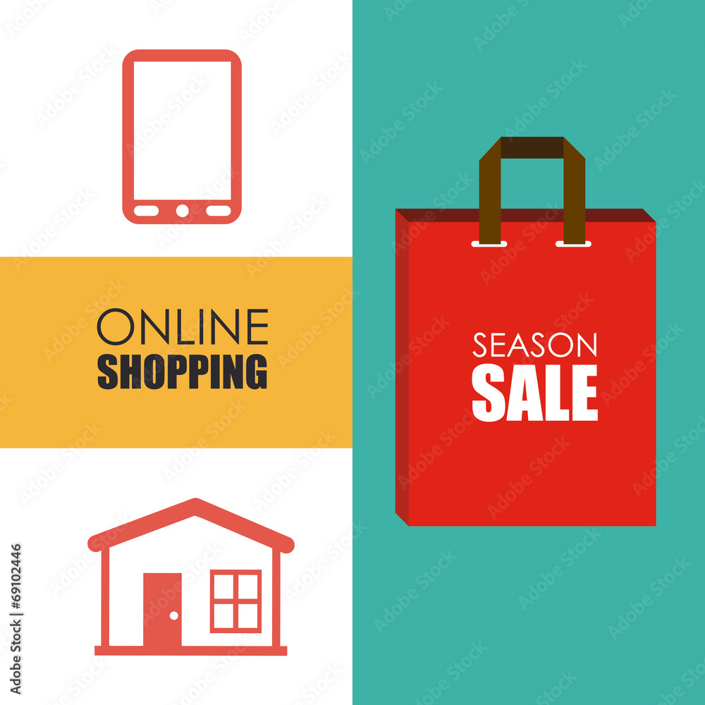 Naklejka premium Shopping design