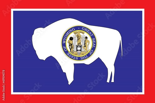 The flag of the United States of America State - Wyoming photo