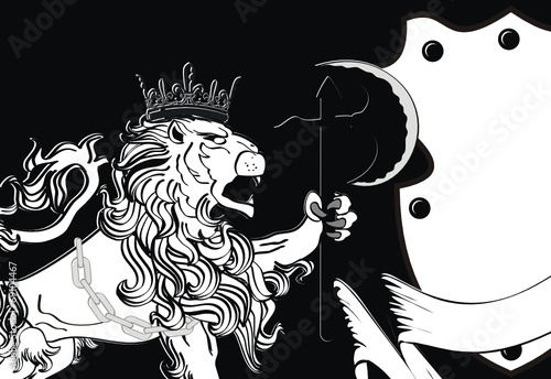 heraldic lion background3