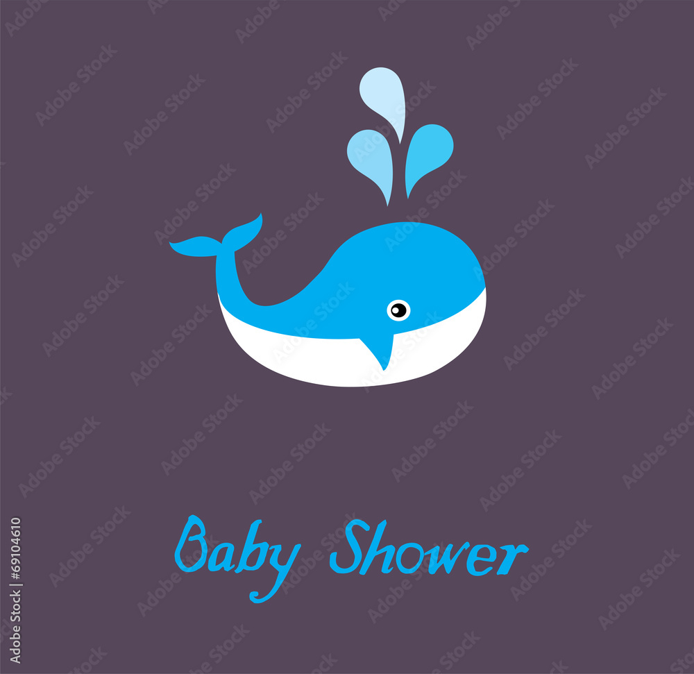Naklejka premium Baby Whale
