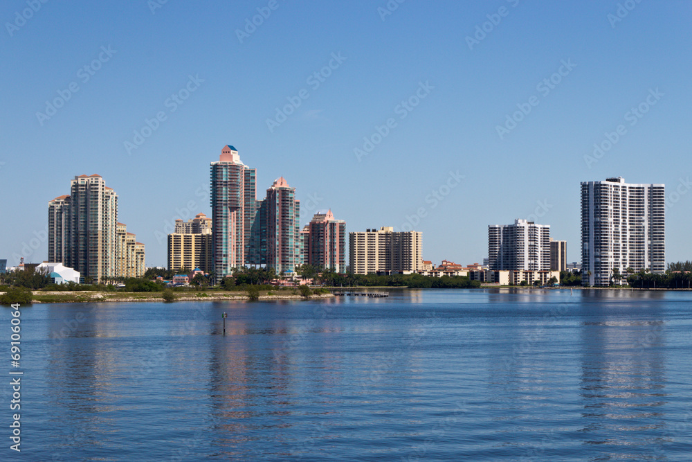 Condominium buildings in Miami, Florida.