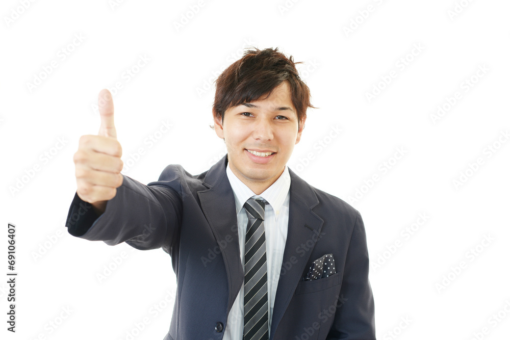 笑顔のビジネスマン 笑顔のビジネスマン