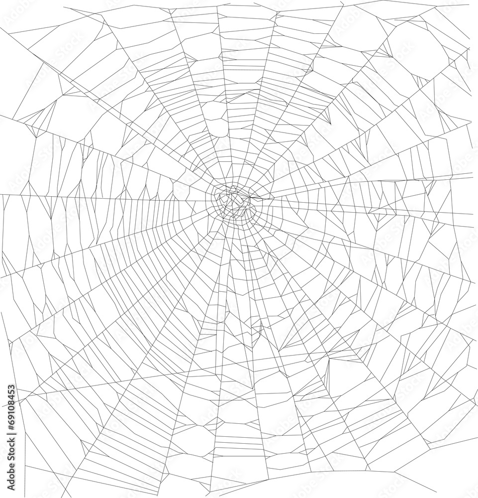 square black spider web illustration