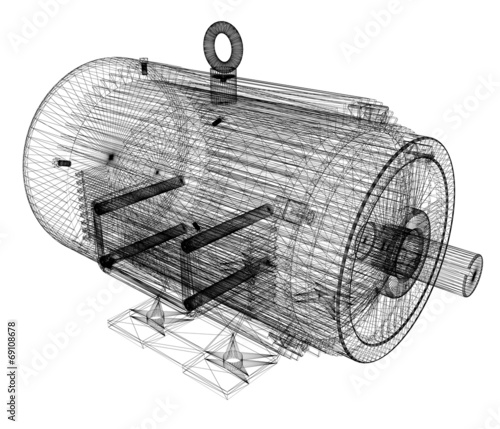 3d-model of an electric motor