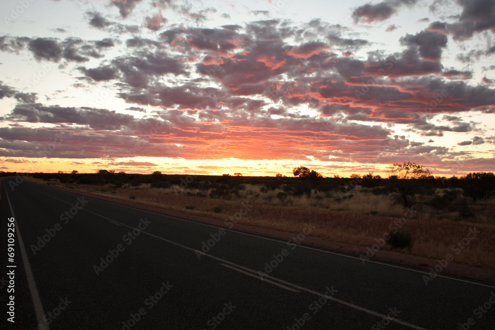 Night in Northern Territory, desert sunset