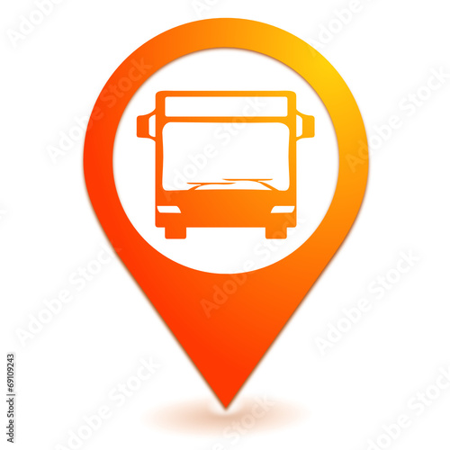 bus sur symbole localisation orange