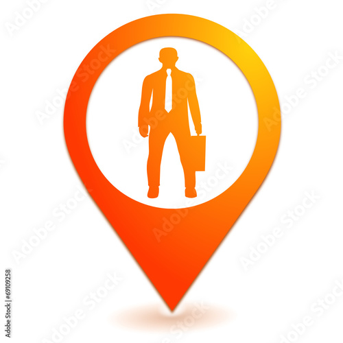 cadre sur symbole localisation orange