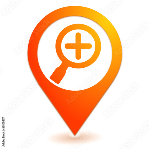 en savoir plus zoom sur symbole localisation orange