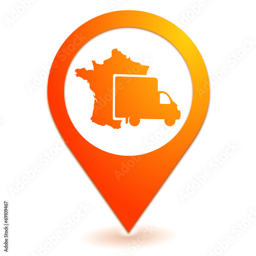 livraison en france sur symbole localisation orange