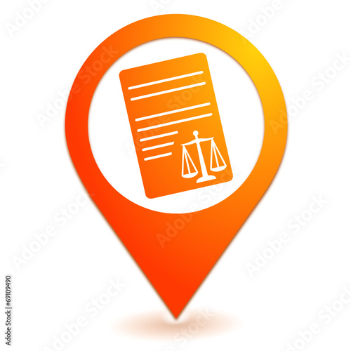 mentions légales sur symbole localisation orange
