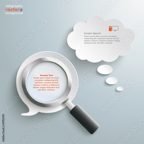 Loupe Speech and Thought Bubbles