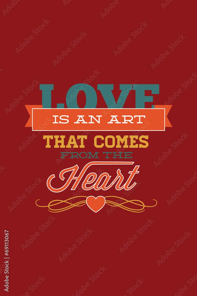 Vector illustration with love and
