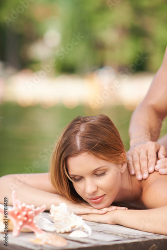 Enjoying massage