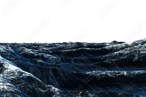 Dark blue rough stormy ocean