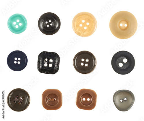Multiple sew-through buttons isolated