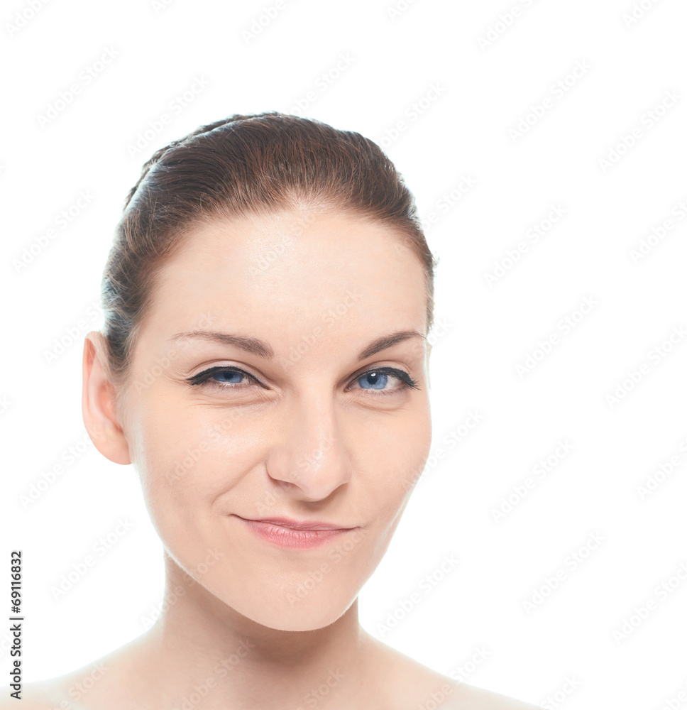 Young caucasian woman portrait isolated Young caucasian woman portrait isolated