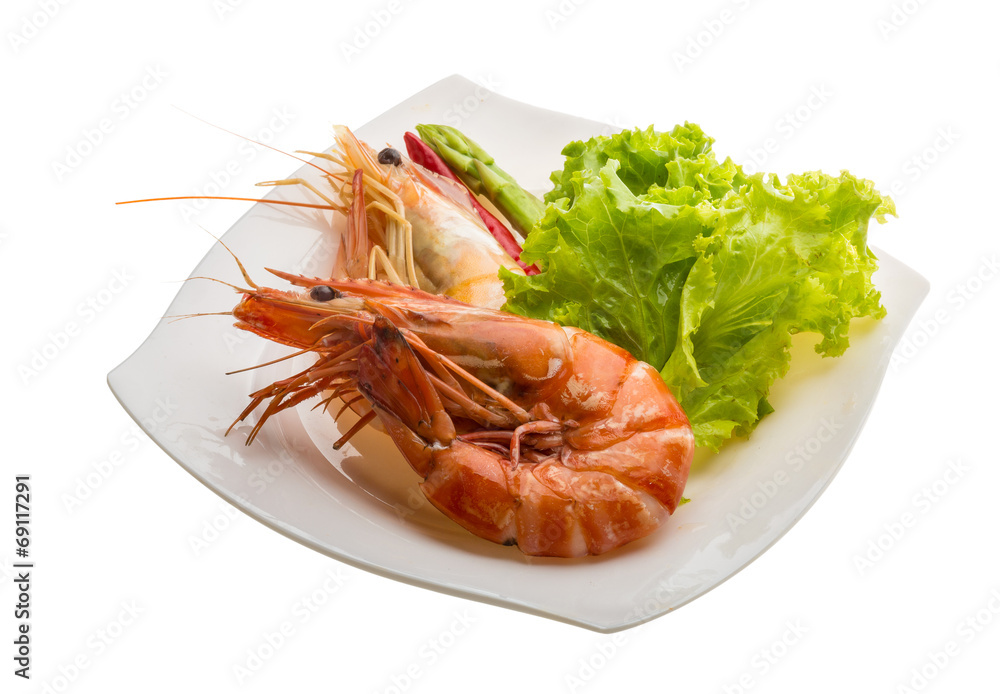 Boiled king prawns Boiled king prawns