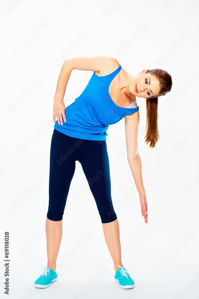 fitness woman dooing gym exercise. fitness woman dooing gym exercise.