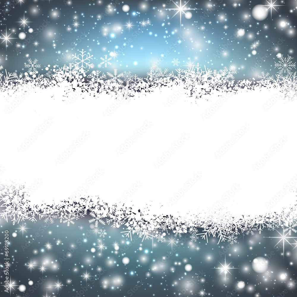 Fototapeta premium Christmas blue abstract background.