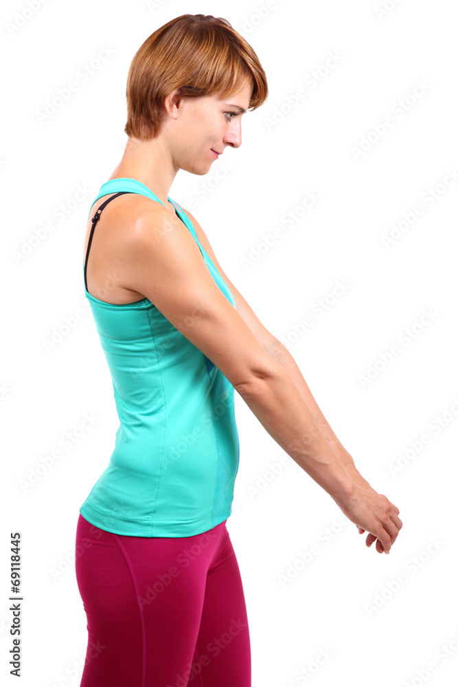 Dehnung der oberen Rücken und Nackenmuskulatur Dehnung der oberen Rücken und Nackenmuskulatur