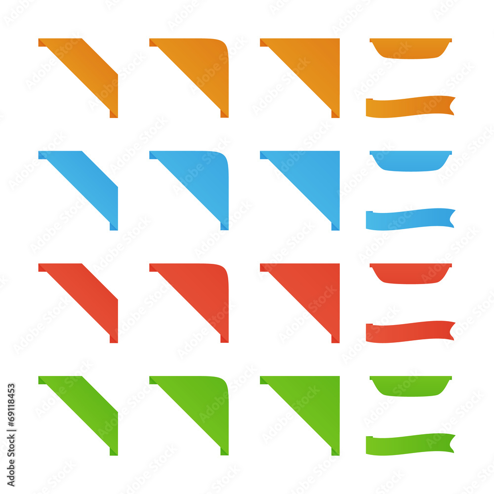 Vector ribbon set Vector ribbon set