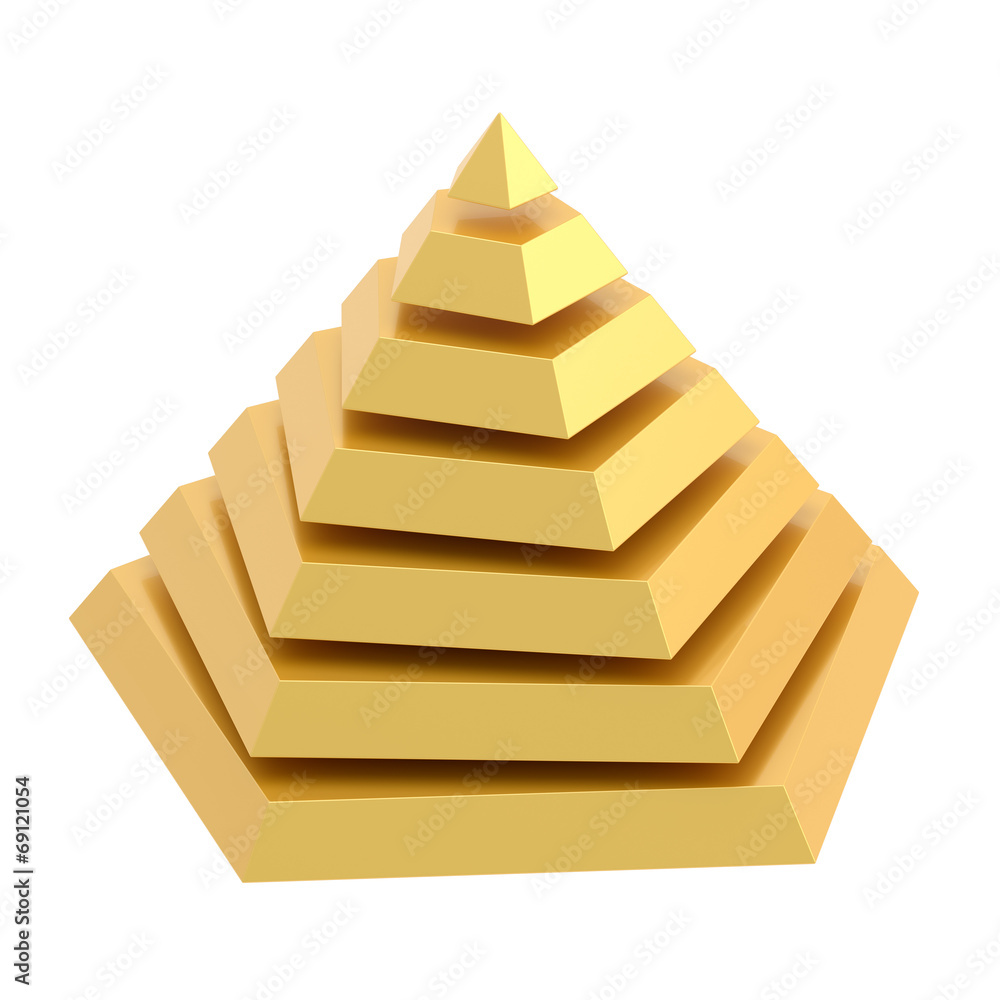 Divided into segments pyramid Stock Illustration | Adobe Stock
