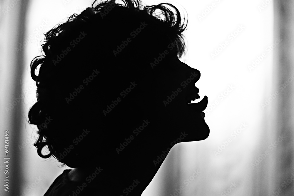 silhouette girl portrait silhouette girl portrait