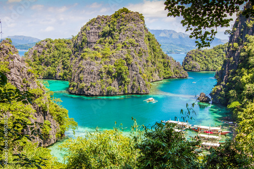 Blue lagoon in Coron Palawan Philippines © pcalapre