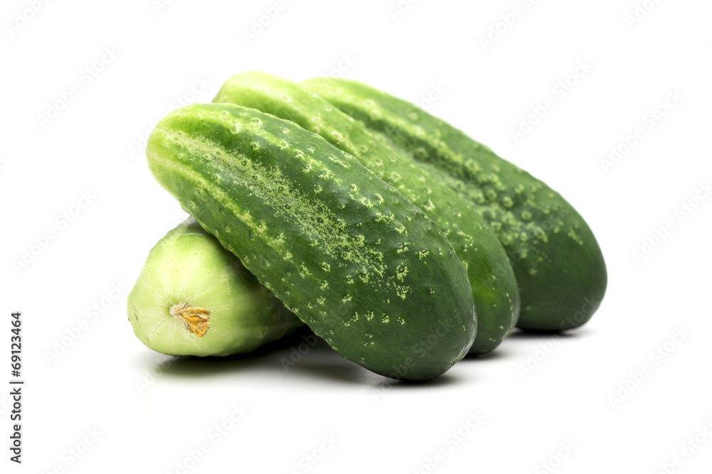 cucumber on the white background cucumber on the white background