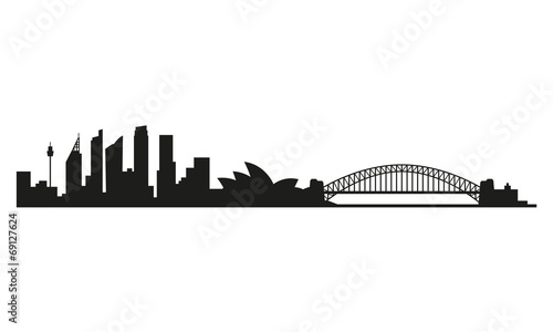 Canvas Print Skyline Sydney