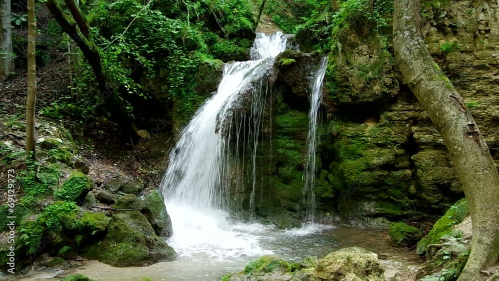 Waterfall in the National Park Slovak Karst, Haj Waterfall in the National Park Slovak Karst, Haj