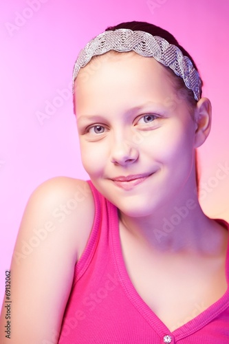 Happy teen girl posing