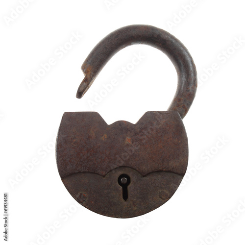 Vintage rusty padlock