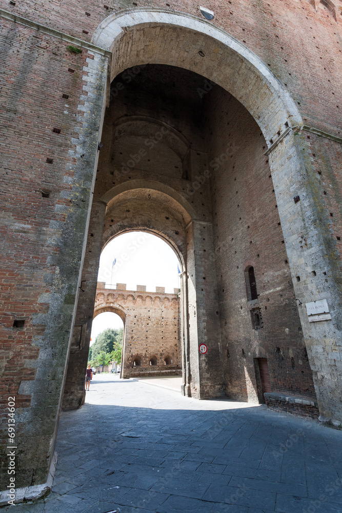 Siena, Porta Romana. Tuscany, Italy