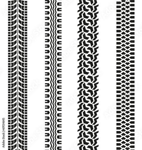 Tire tracks vector