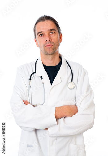 young doctor with crossed arms