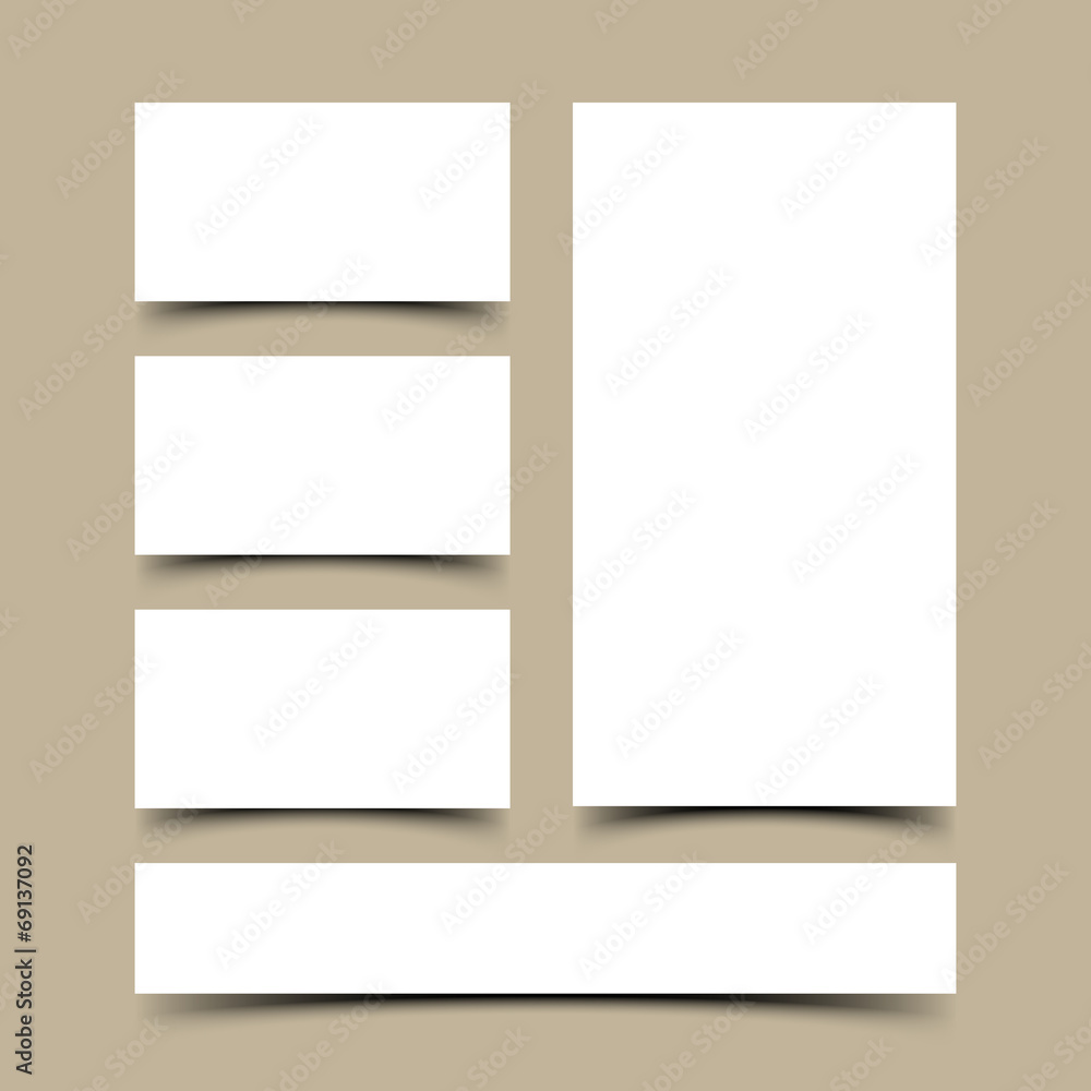 Blank business cards set