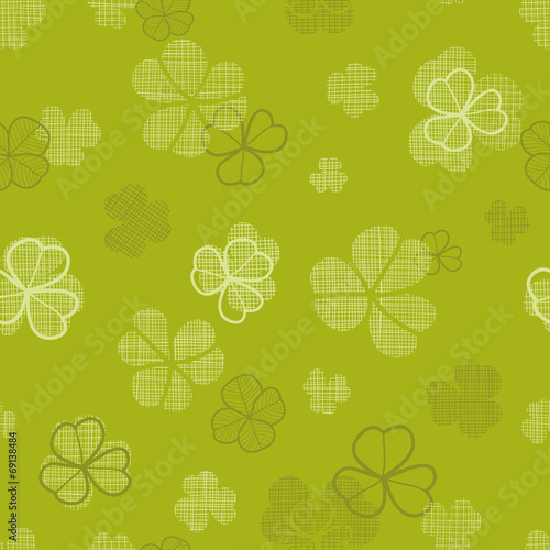 green clover textile texture seamless pattern background